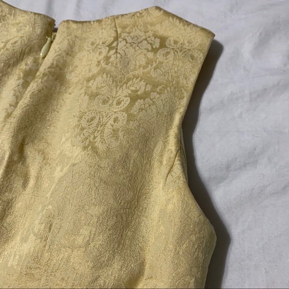 New York &Co. Eva Mendes Yellow Jacquard Dress - Picture 8 of 11